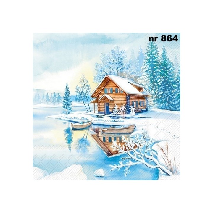 The lake house servet 33x33cm