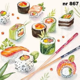 Sushi servet 33x33cm