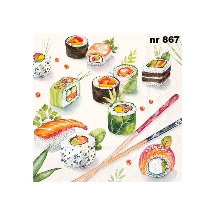 Sushi servet 33x33cm