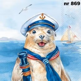 Captain Charlie servet 33x33cm