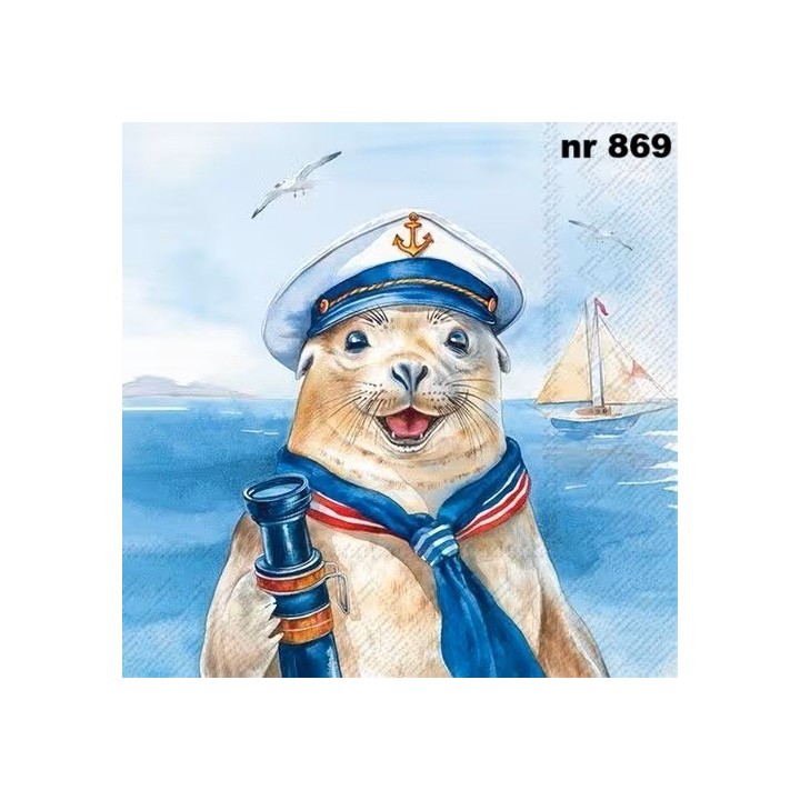 Captain Charlie servet 33x33cm