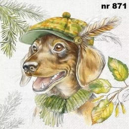 Dachshund servet 33x33cm