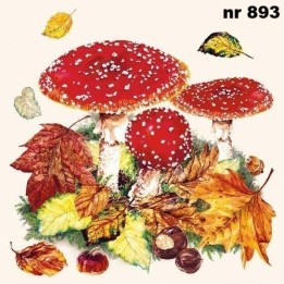 Fly agaric servet 33x33cm