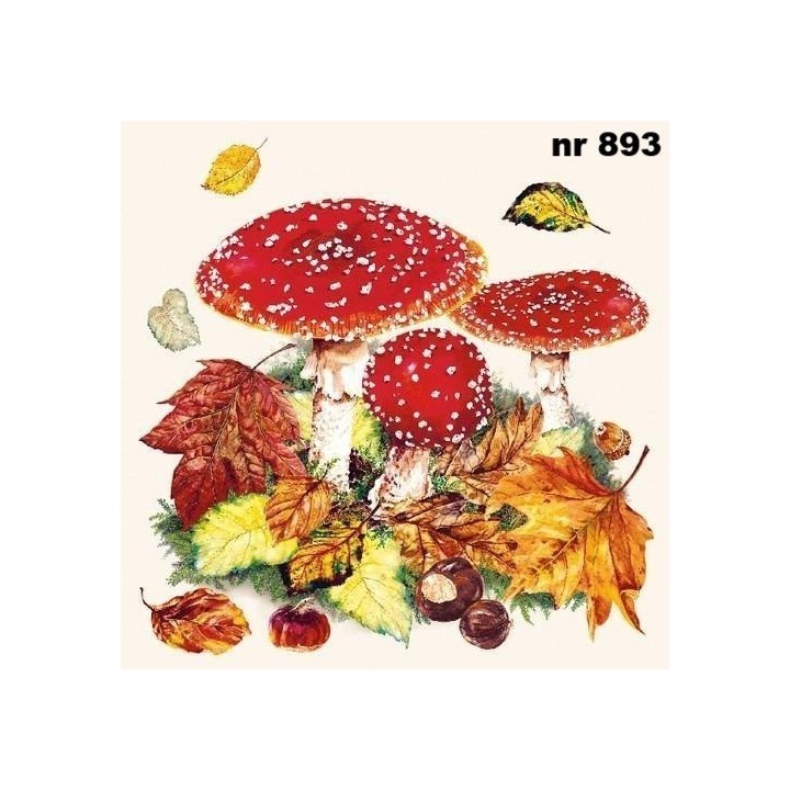 Fly agaric servet 33x33cm