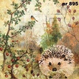 Autumn hedgehog servet 33x33cm