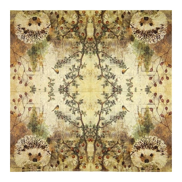 Autumn hedgehog servet 33x33cm