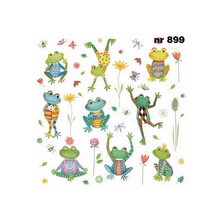 Happy frogs servet 33x33cm