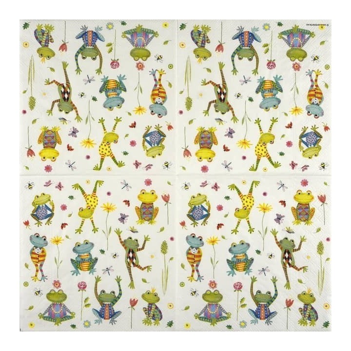 Happy frogs servet 33x33cm