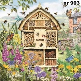 Bee hotel servet 33x33cm
