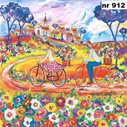 Portchie Art flowers for aunt Julieta servet 33x33cm