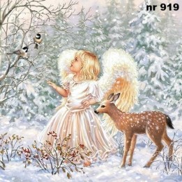 Winter Angel servet 33x33cm