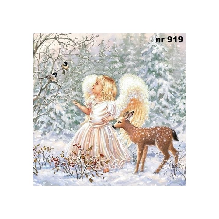 Winter Angel servet 33x33cm
