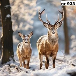 Deer in the forest servet 33x33cm