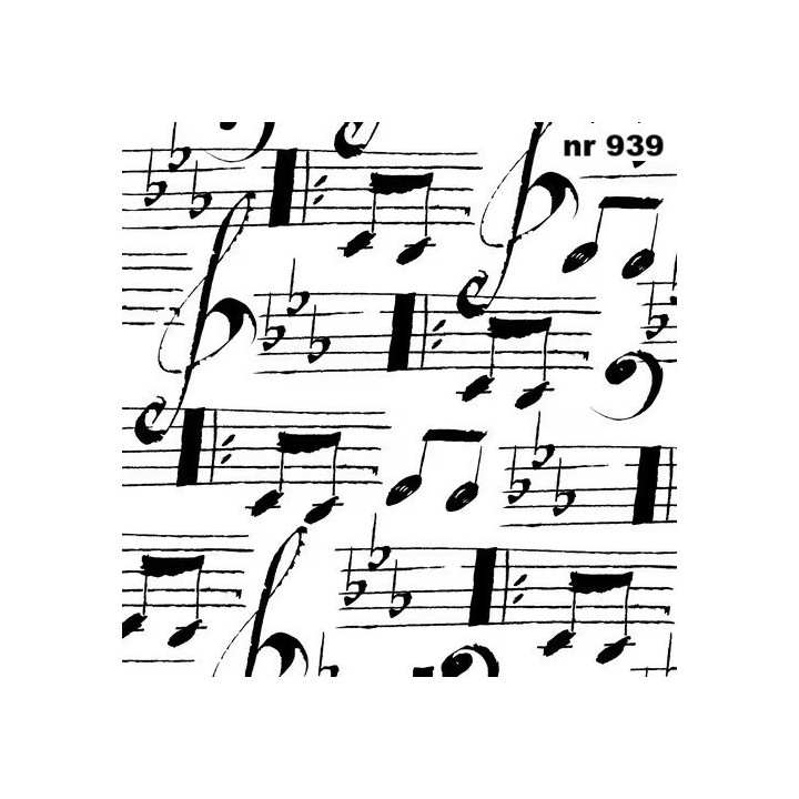 Musique - staves servet 33x33cm
