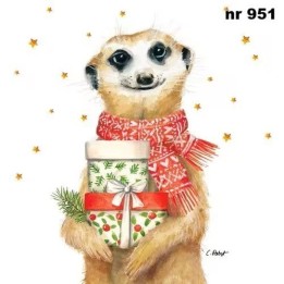 Joseph meerkat servet 33x33cm