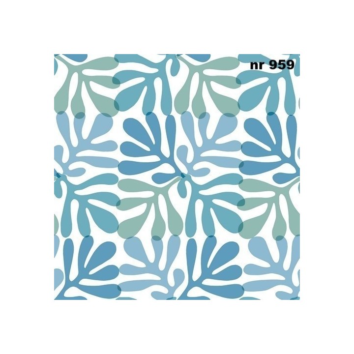 Coral Pattern Blue servet 33x33cm