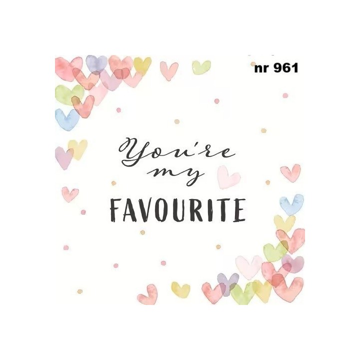 Hearts Favourite servet 33x33cm