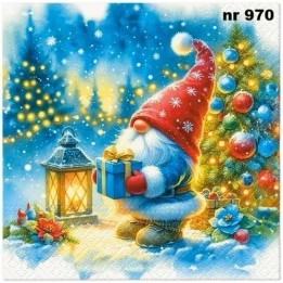 Gnom Christmas Gift servet 33x33cm
