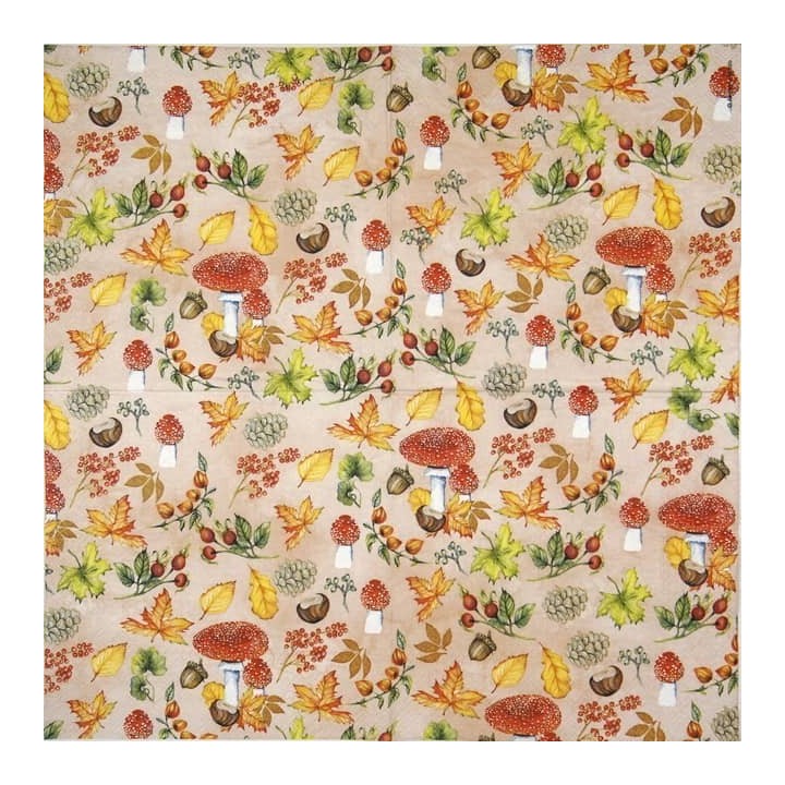 Autumn Pattern servet 33x33cm
