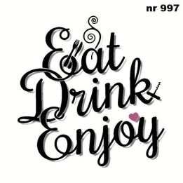 Eat and drink servet 33x33cm