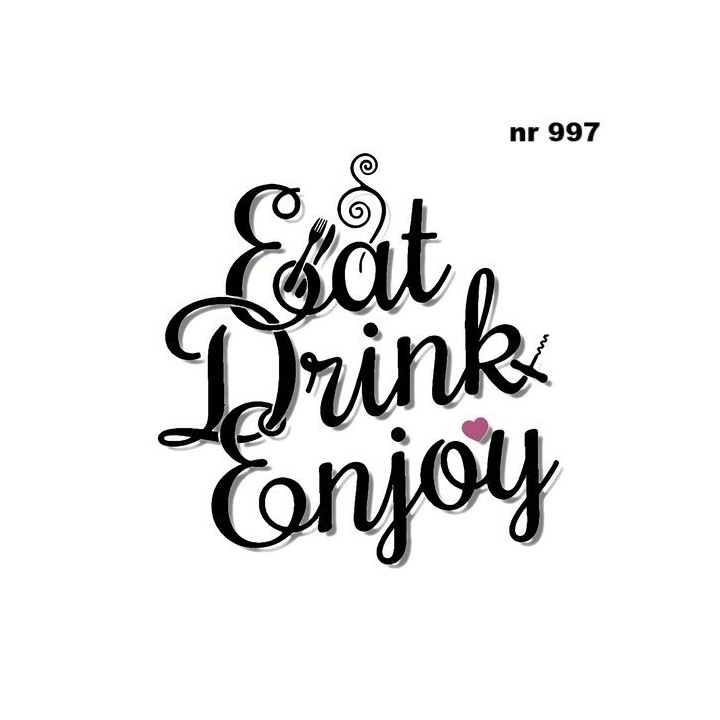 Eat and drink servet 33x33cm