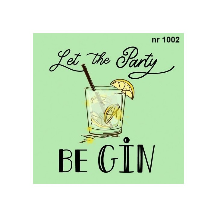 Party gin servet 33x33cm