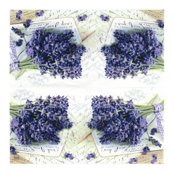 Lavender greetings servet 33x33cm