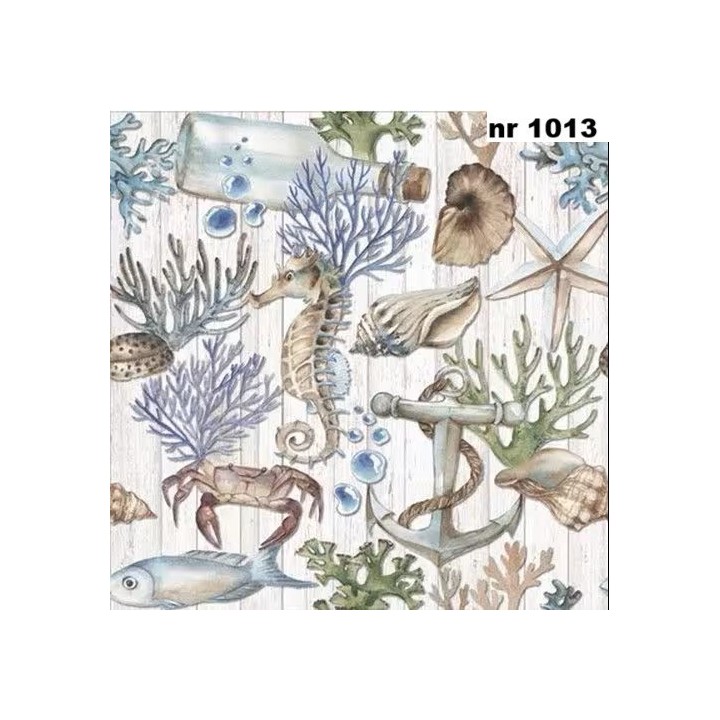 Underwater treasures servet 33x33cm