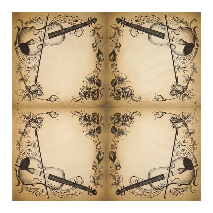 Musique servet 33x33cm