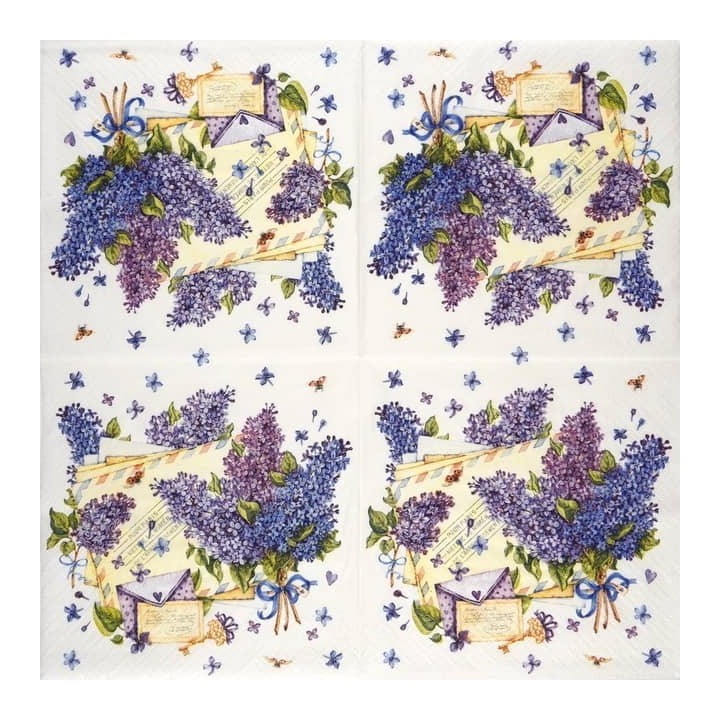 Lettre de printemps servet 33x33cm