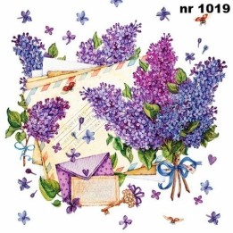 Lettre de printemps servet 33x33cm