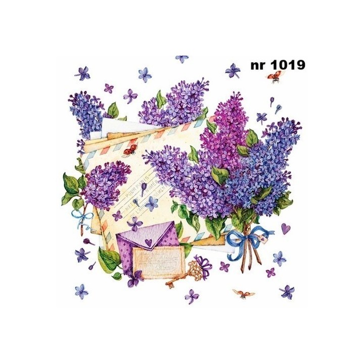 Lettre de printemps servet 33x33cm
