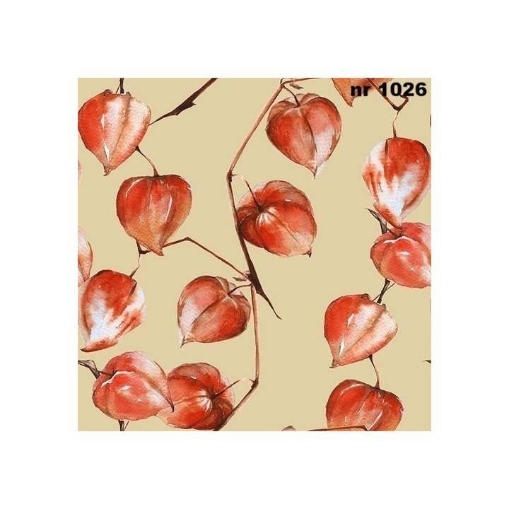 Painted physalis servet 33x33cm