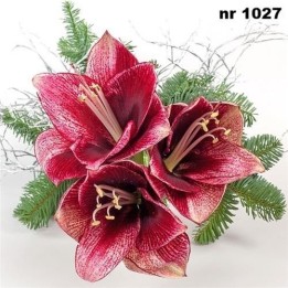 Christmas rose servet 33x33cm