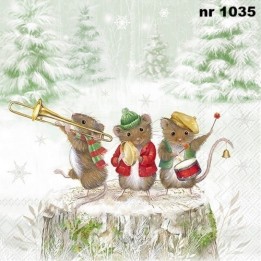 Mouse band servet 33x33cm
