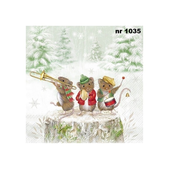 Mouse band servet 33x33cm
