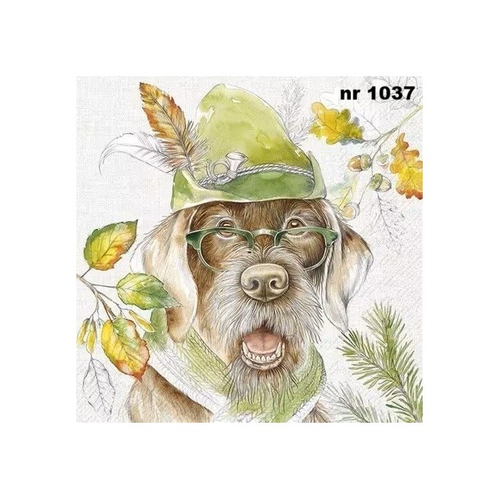 Hunting dog servet 33x33cm