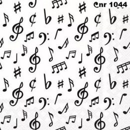 Music notes servet 33x33cm