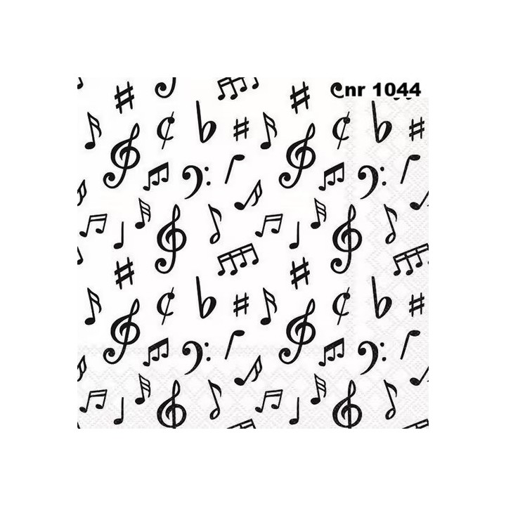 Music notes servet 33x33cm