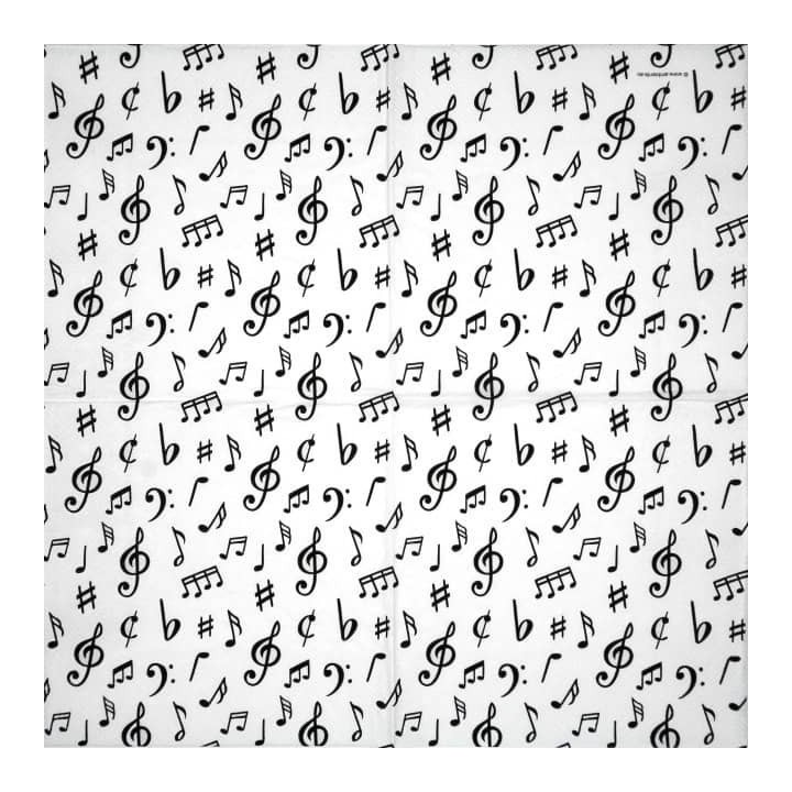 Music notes servet 33x33cm