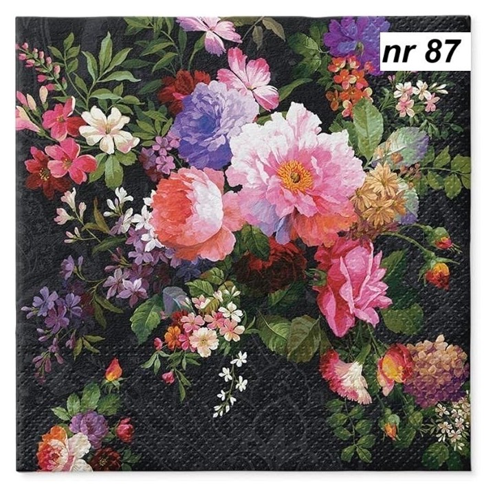 Roses on Velvet servet 33x33cm