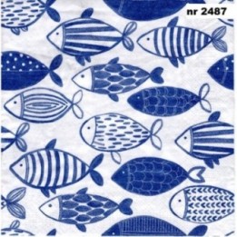 Blue fishes 33x33cm servet