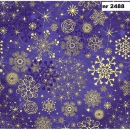 Sneeuwvlok paars/goud 33x33cm servet
