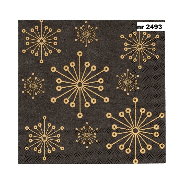 Starglow black and gold 33x33cm servet