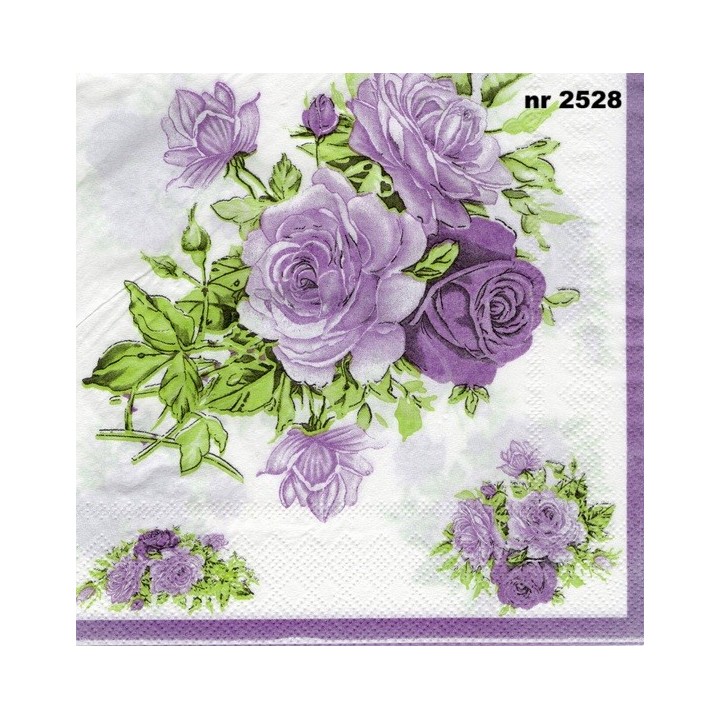 Purple roses 33x33cm servet