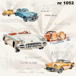 Oldtimers servet 33x33cm