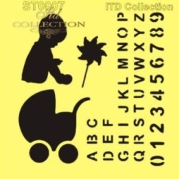 Sjabloon voor scrapbooking en decoupage 16x16 cm ST0007B