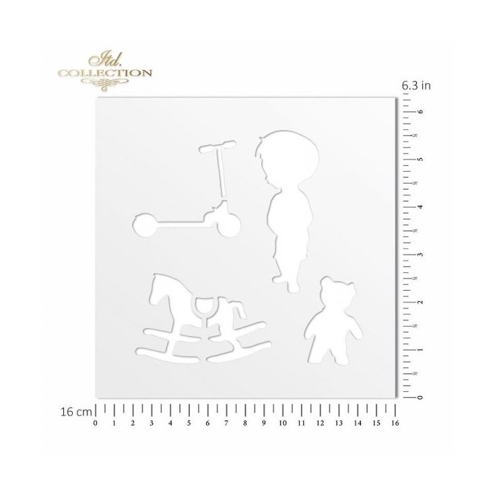 Sjabloon voor scrapbooking en decoupage 16x16 cm ST0009A