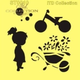 Sjabloon voor scrapbooking en decoupage 16x16 cm ST0010A
