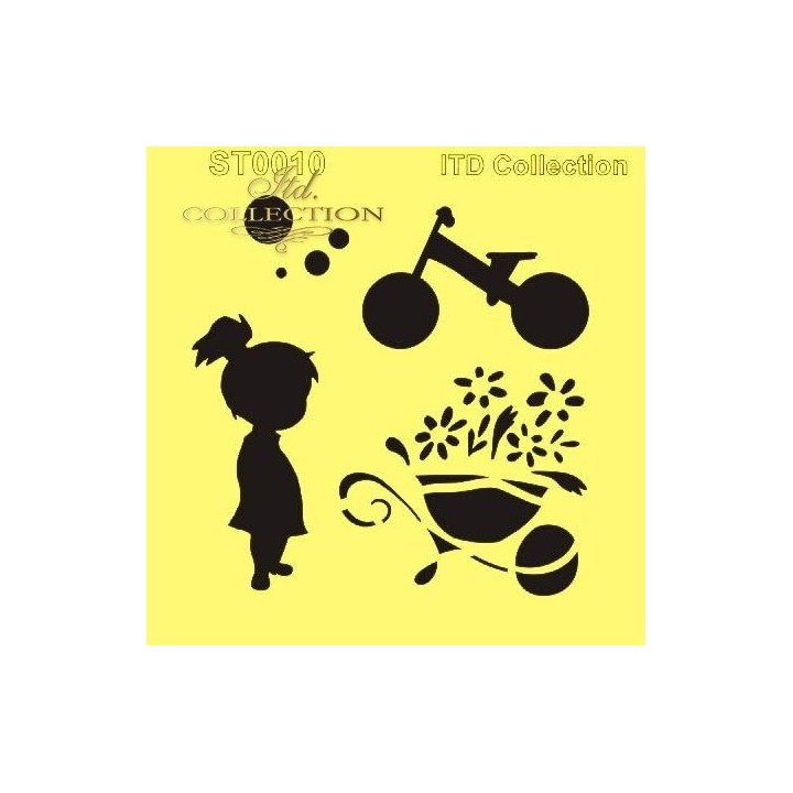 Sjabloon voor scrapbooking en decoupage 16x16 cm ST0010A